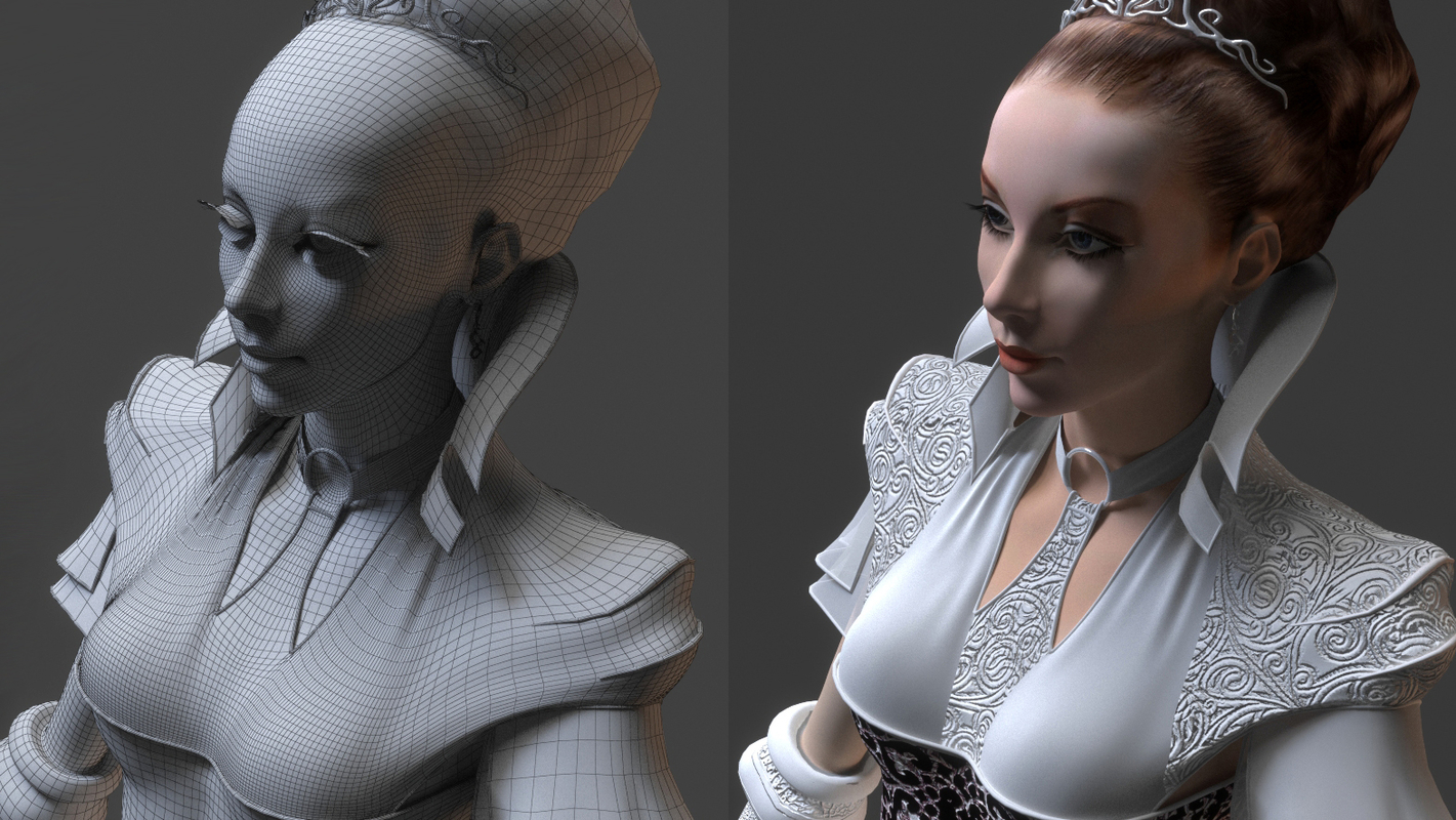 Beautiful girl princess 3D model | 1148077 | TurboSquid