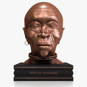 bronze african bust 3D model