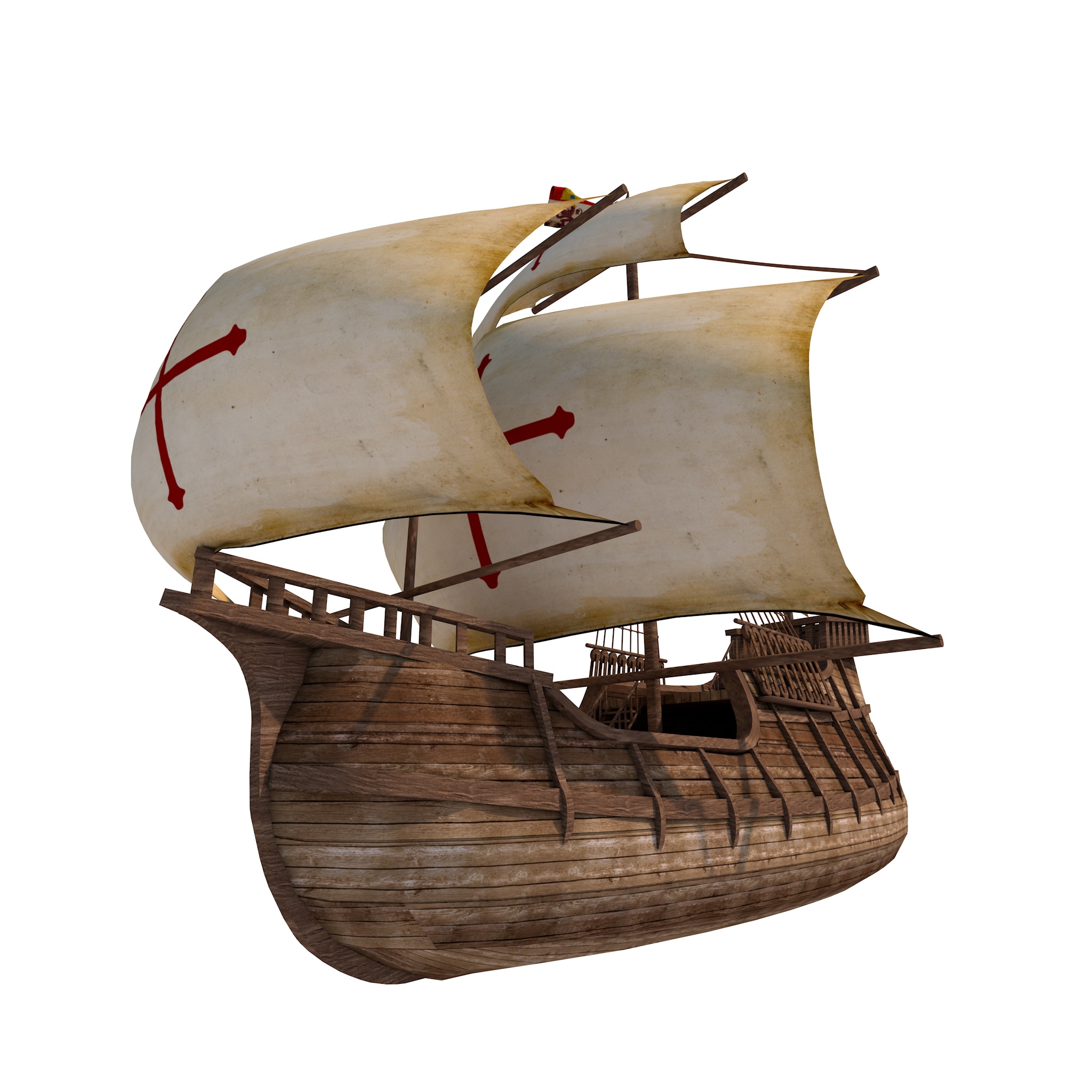 Spanish medieval boat 3D model | 1148117 | TurboSquid