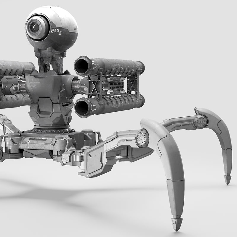 Turbosquid. Sci Fi Robot 3d model. Детали робота. Детали для роботс. 3d Wheel Robot model - turbosquid.