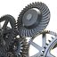 3D model gear mechanism set