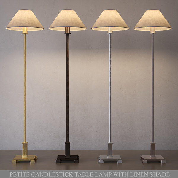 Petite Candlestick Table Lamp 3d Model, Rh Floor Lamps