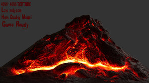 3D lava rock model