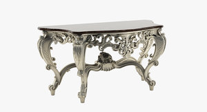 baroque console table 3D model
