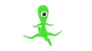 3D model tentacle alien