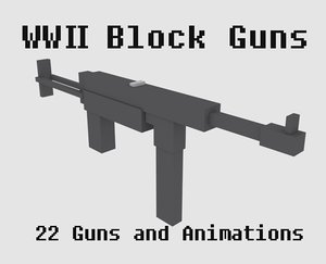 3D war weapons gun model