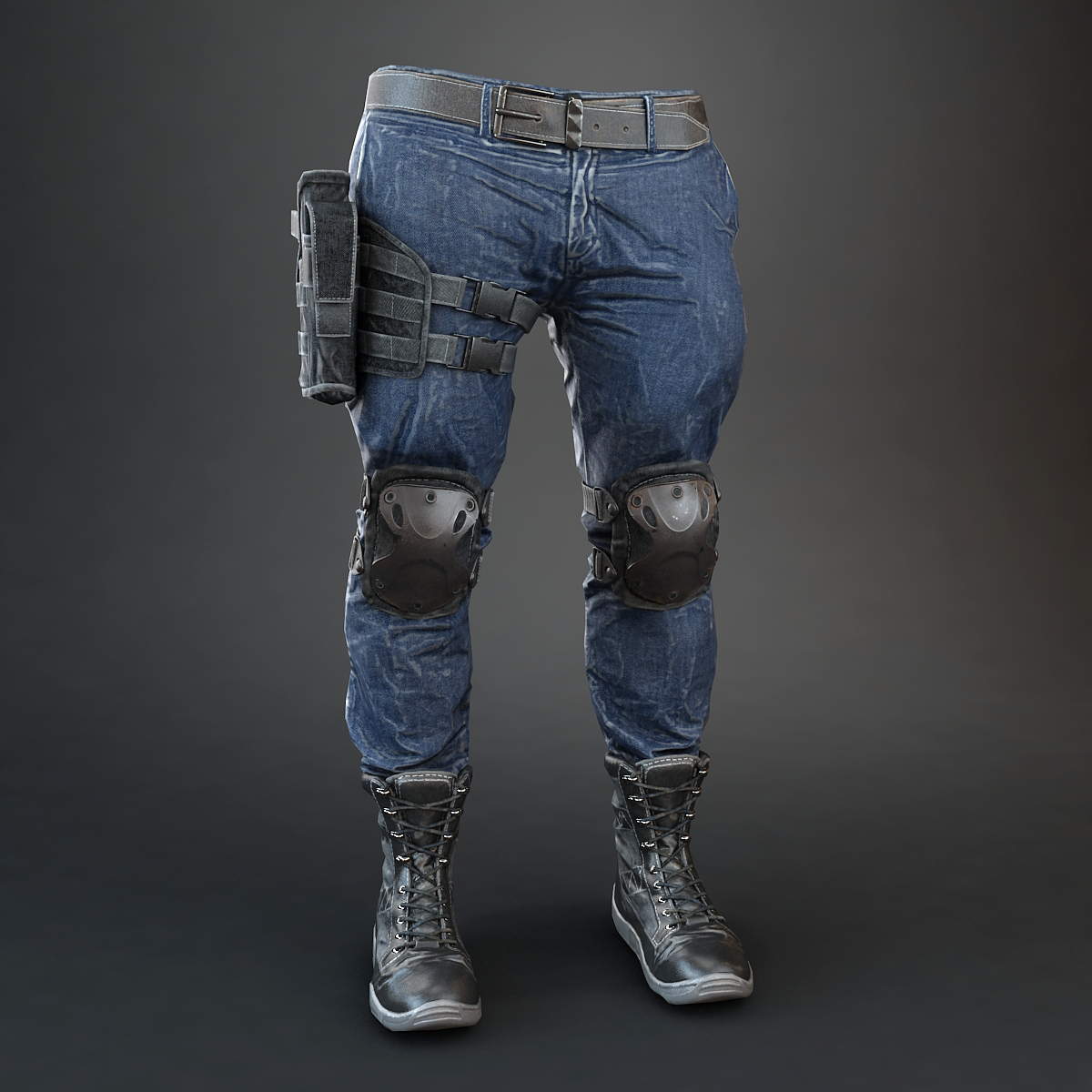 军用裤子3d模型