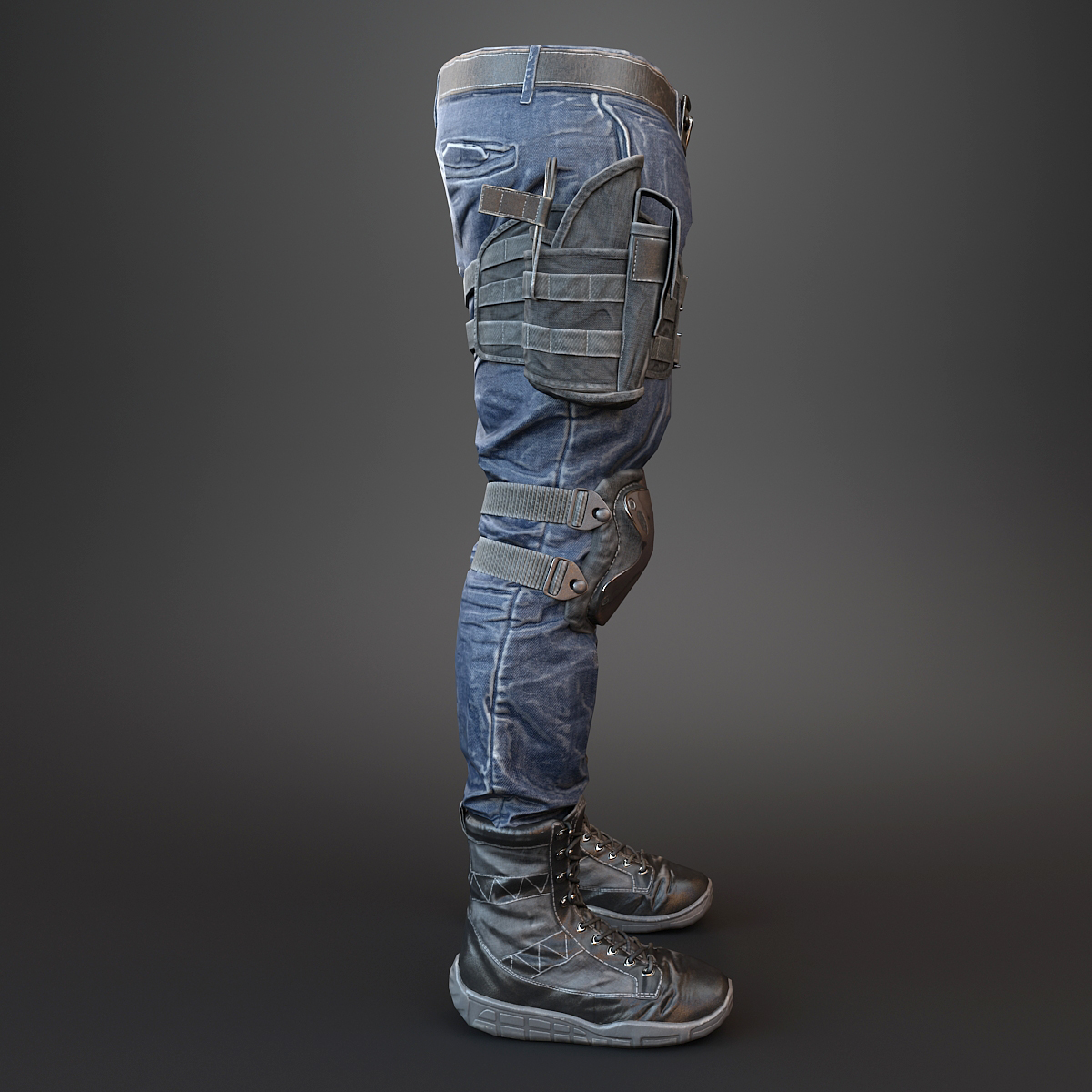 军用裤子3d模型