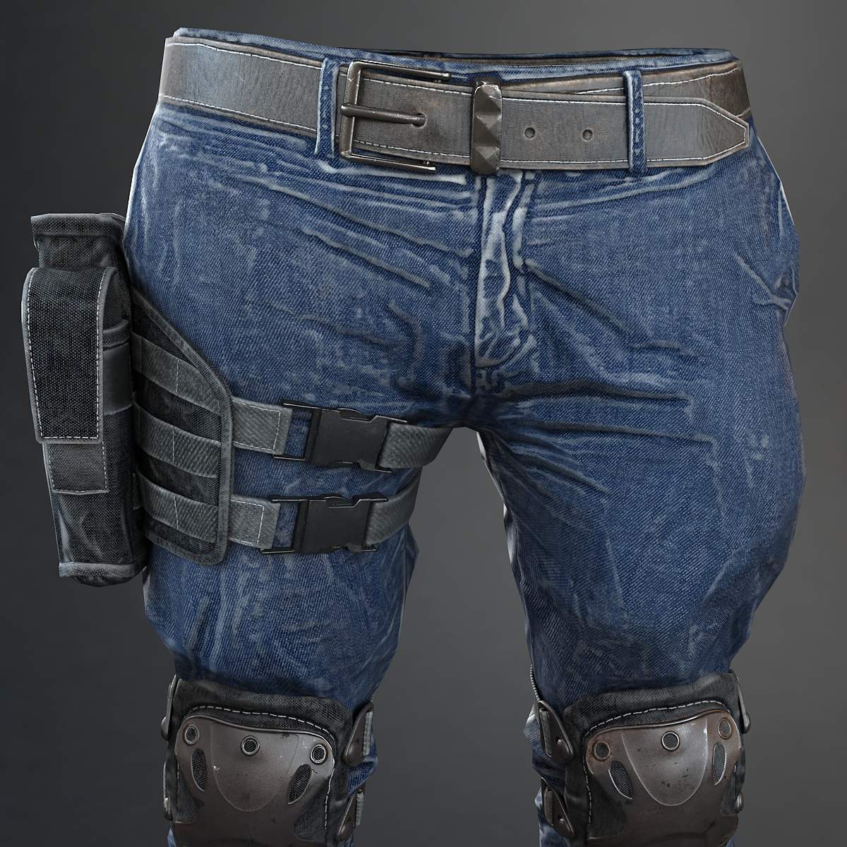 军用裤子3d模型