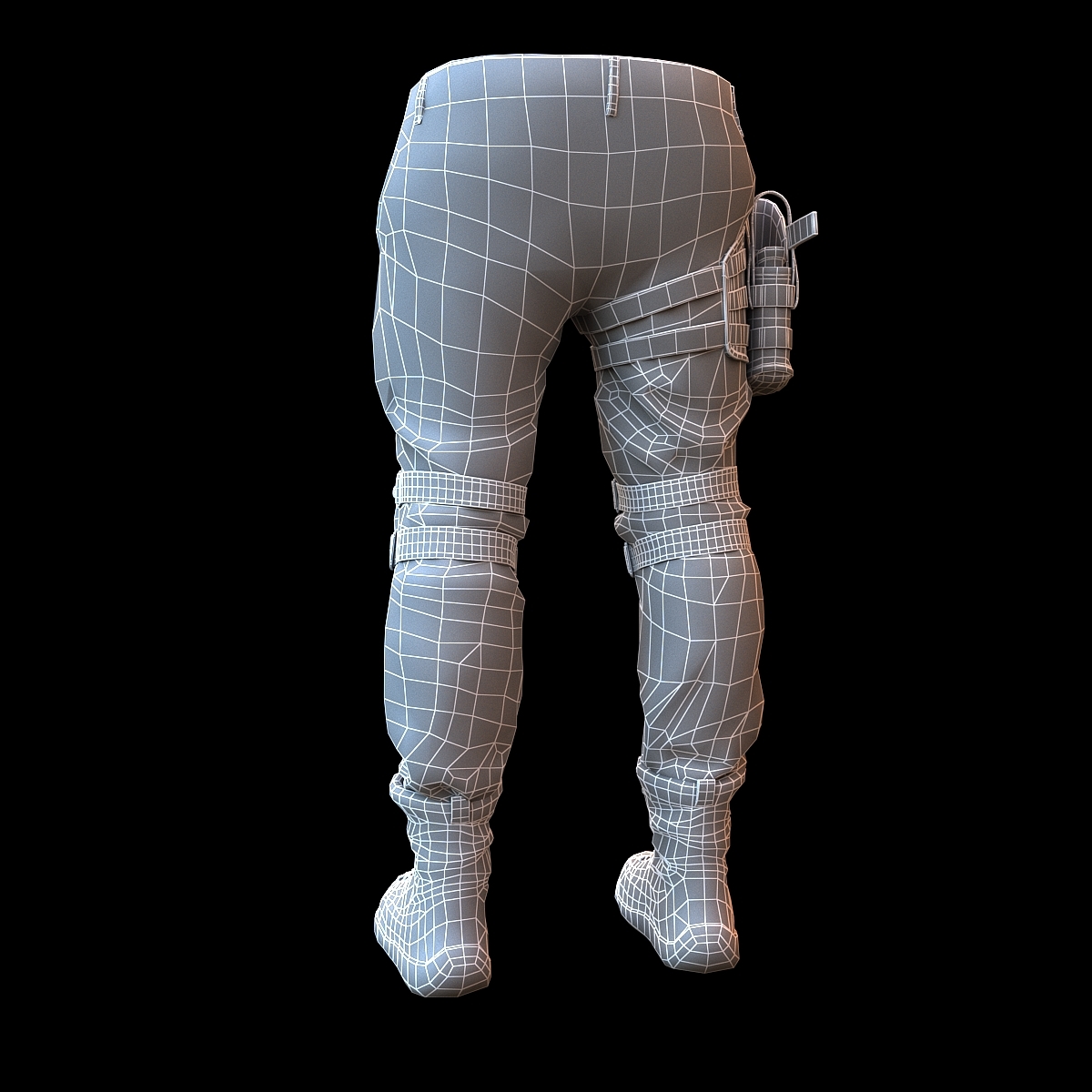 军用裤子3d模型