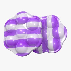 candy stripe purple 3D model