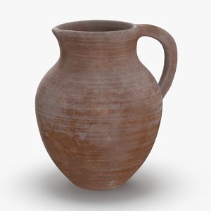 3D ceramic-pitchers---stout-red model