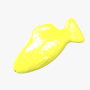 3D model swedish fish yellow