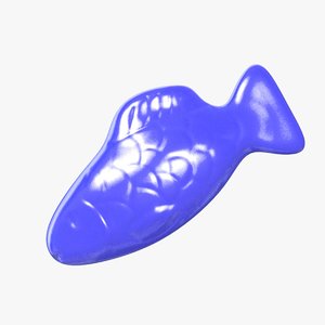3D swedish fish blue