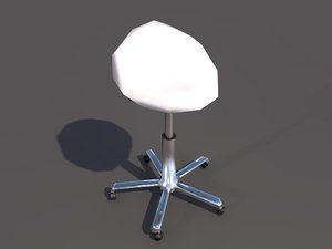3D model wheel stool ready materials