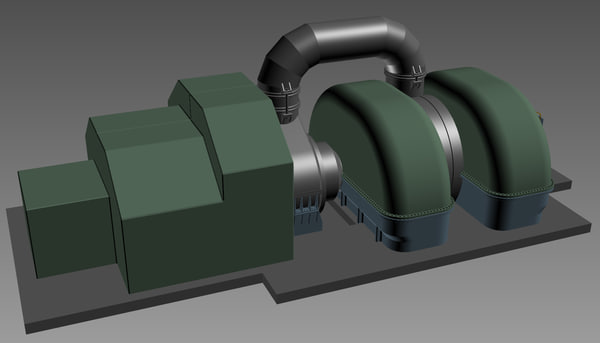 Steam Turbine 3d Model Turbosquid 1149386