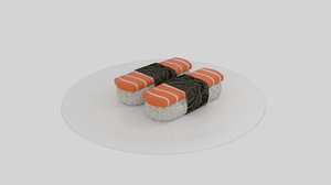3D salmon sushi model