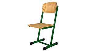 3D european school chair