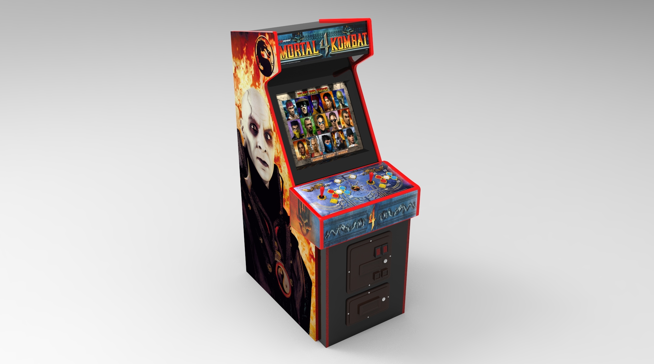 3D mortal kombat 4 arcade machine model - TurboSquid 1149610