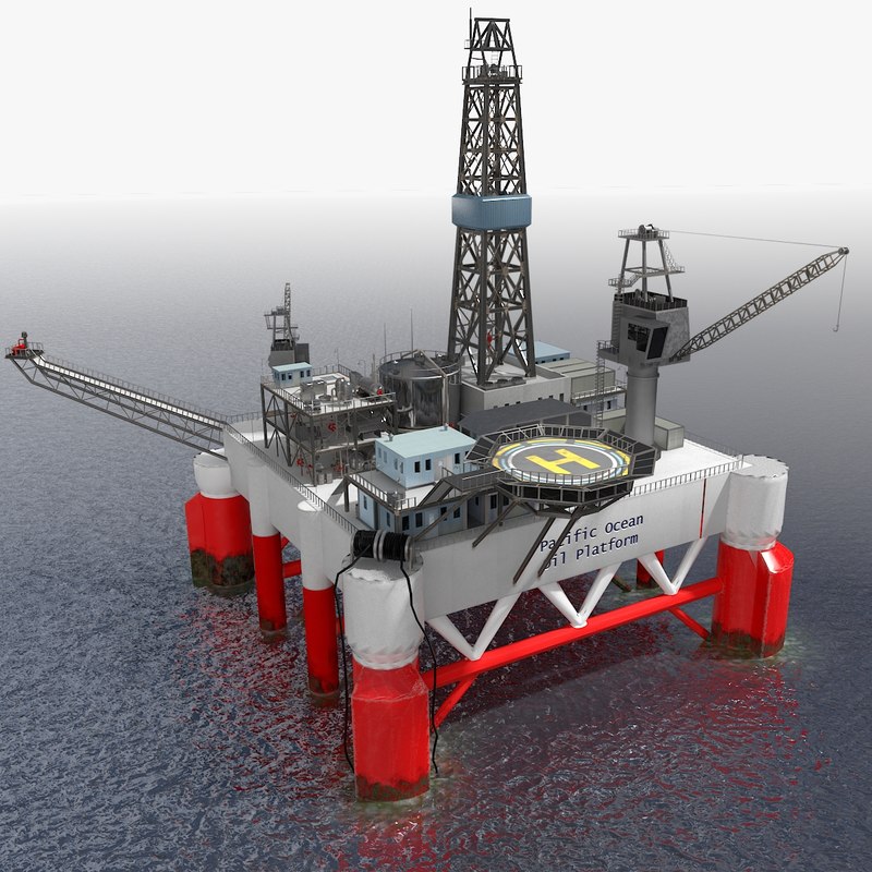 Oil platform model - TurboSquid 1149624