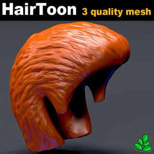 hair toon 3 mesh head model