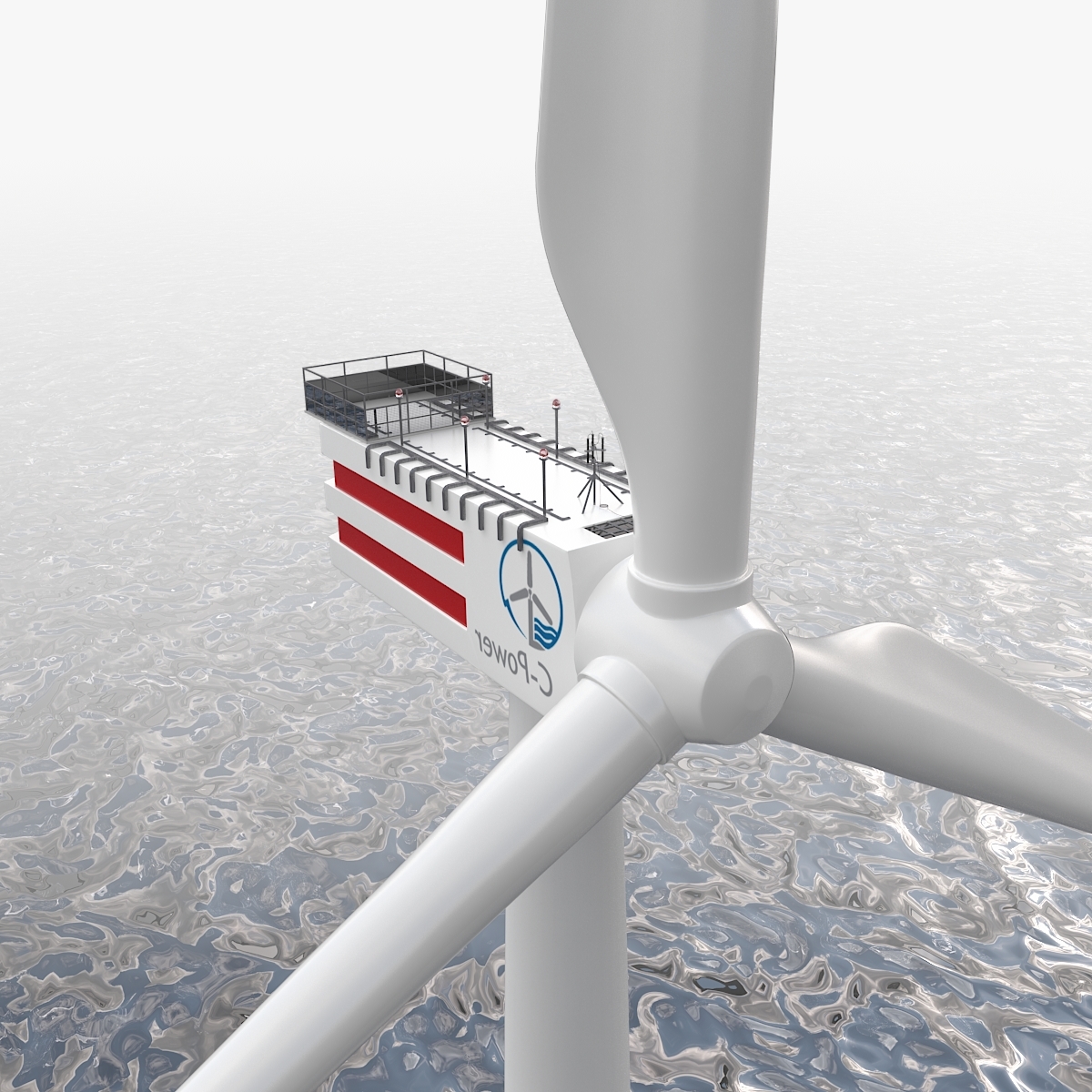 3D model offshore wind turbine - TurboSquid 1149686