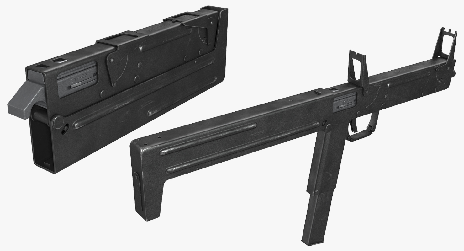 Russian folding submachine gun 3D model - TurboSquid 1149768