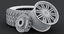3D wheel rim mickey thompson