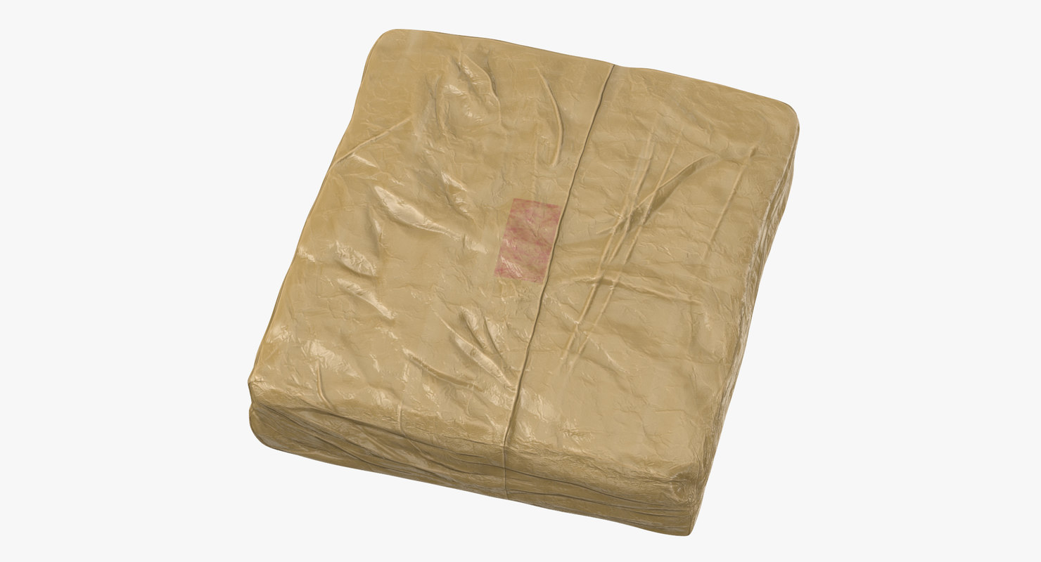Large wrapped drug brick model TurboSquid 1149811