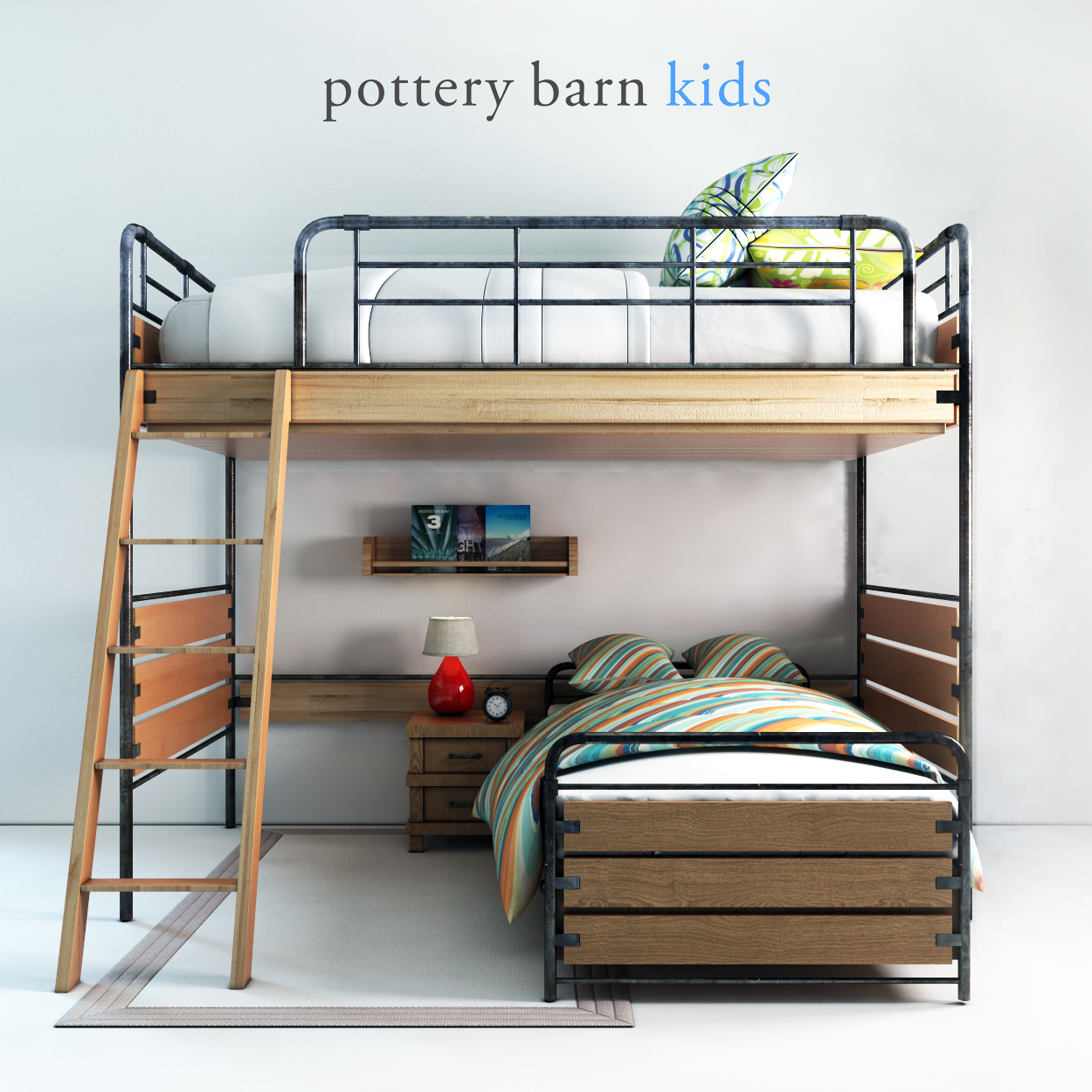 3d Model Pottery Barn Owen Twin Turbosquid 1149863