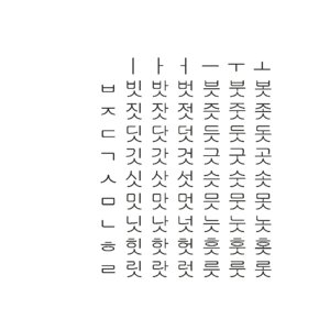 korean alphabet set6 cg 3D model