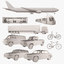 simple transportation set simply 3D model