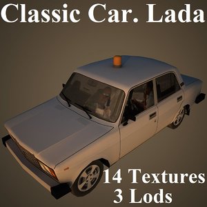 classic car lada 3D model