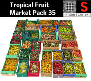 tropical fruit market pack model