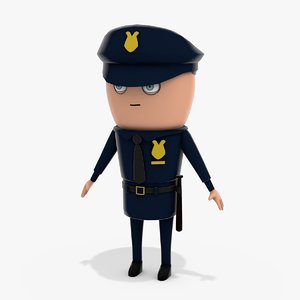 3D cartoon policeman