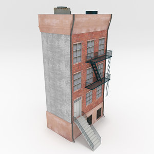 city apartment building 3D model