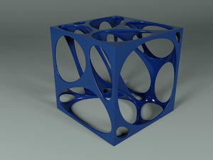 abstract voronoi cube model
