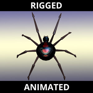 black widow spider animation model