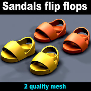 3D sandals meshes model