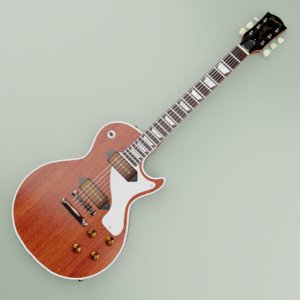 3D model low-poly les paul guitar