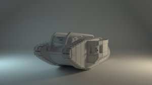 ww1 tank 3D model