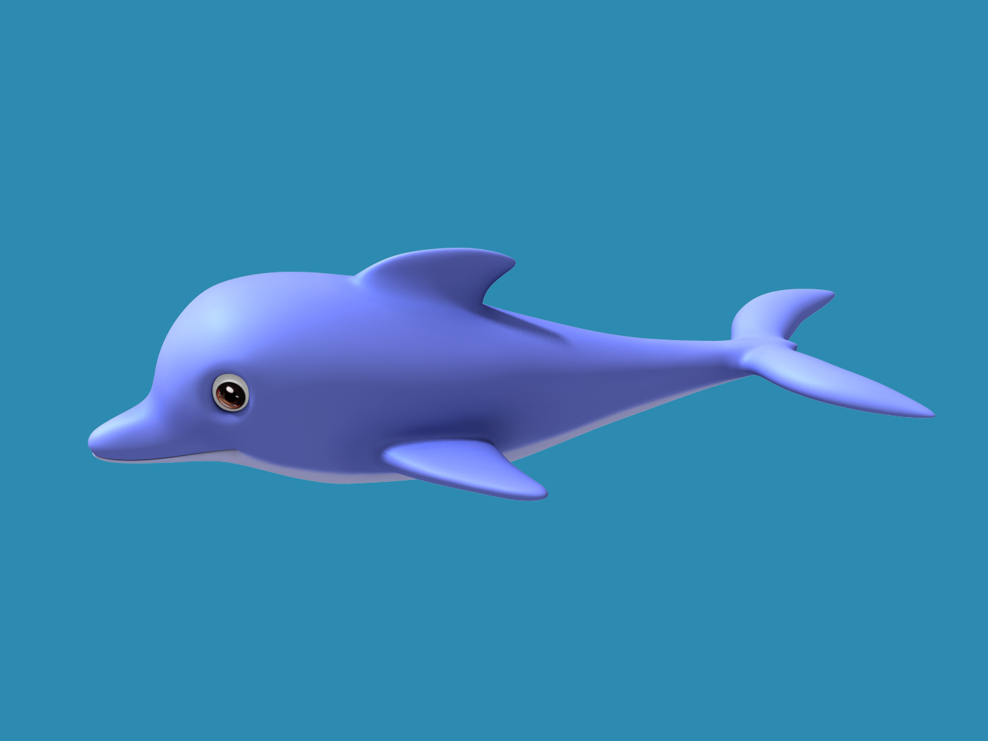 Cartoon dolphin toon 3D - TurboSquid 1151853