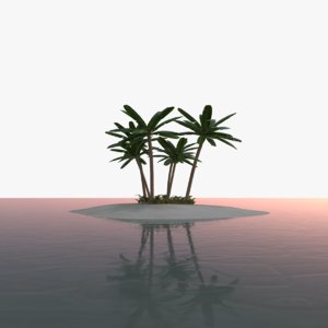 scene tropical island 3D model