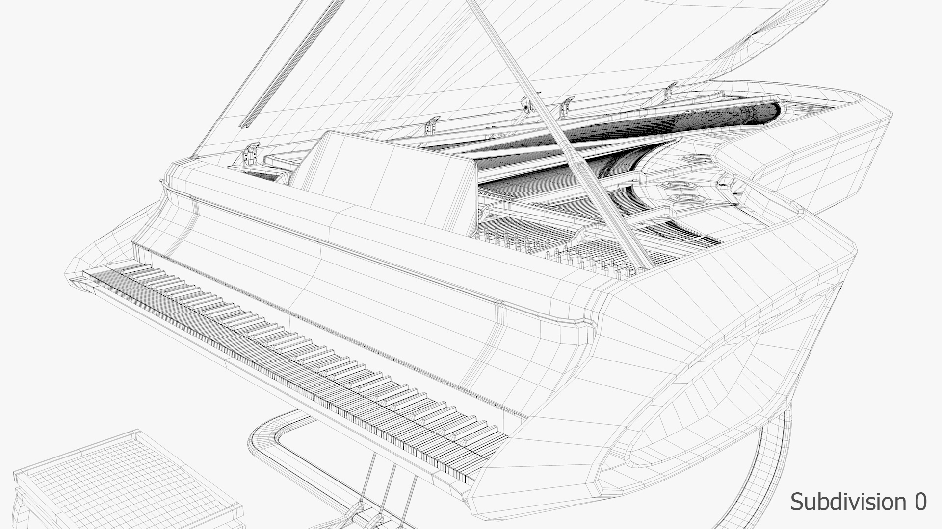 Piano designed 3D model - TurboSquid 1152113