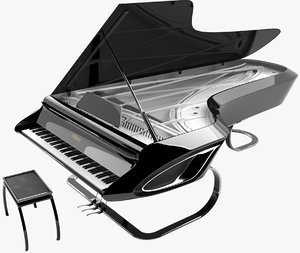 piano designed 3D model
