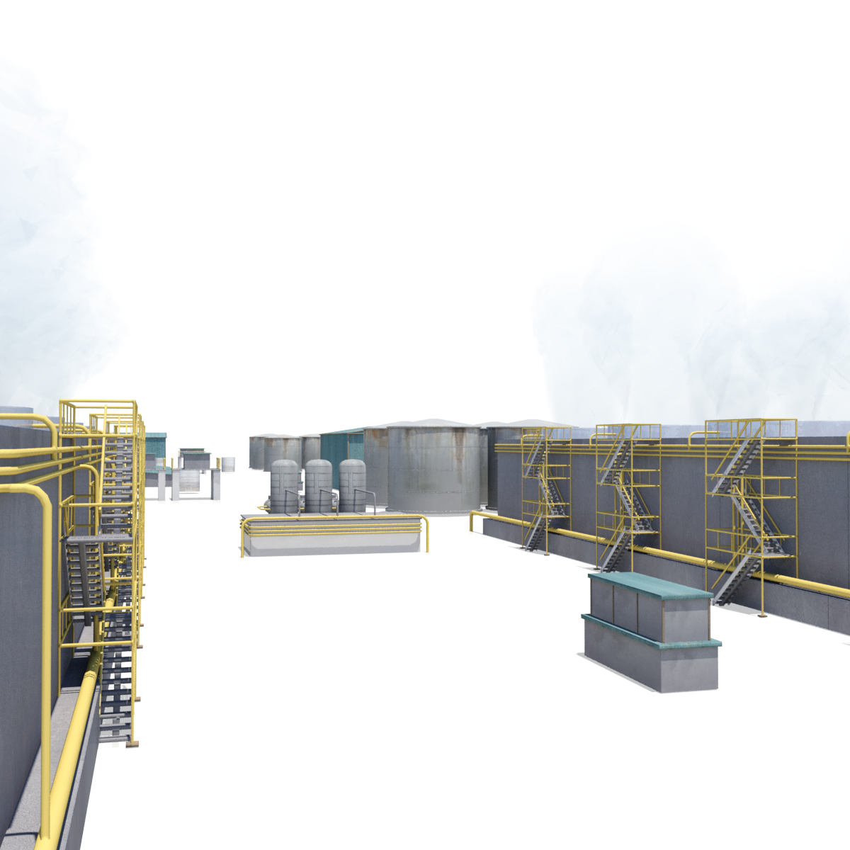 3D industrial natural gas plant - TurboSquid 1152115