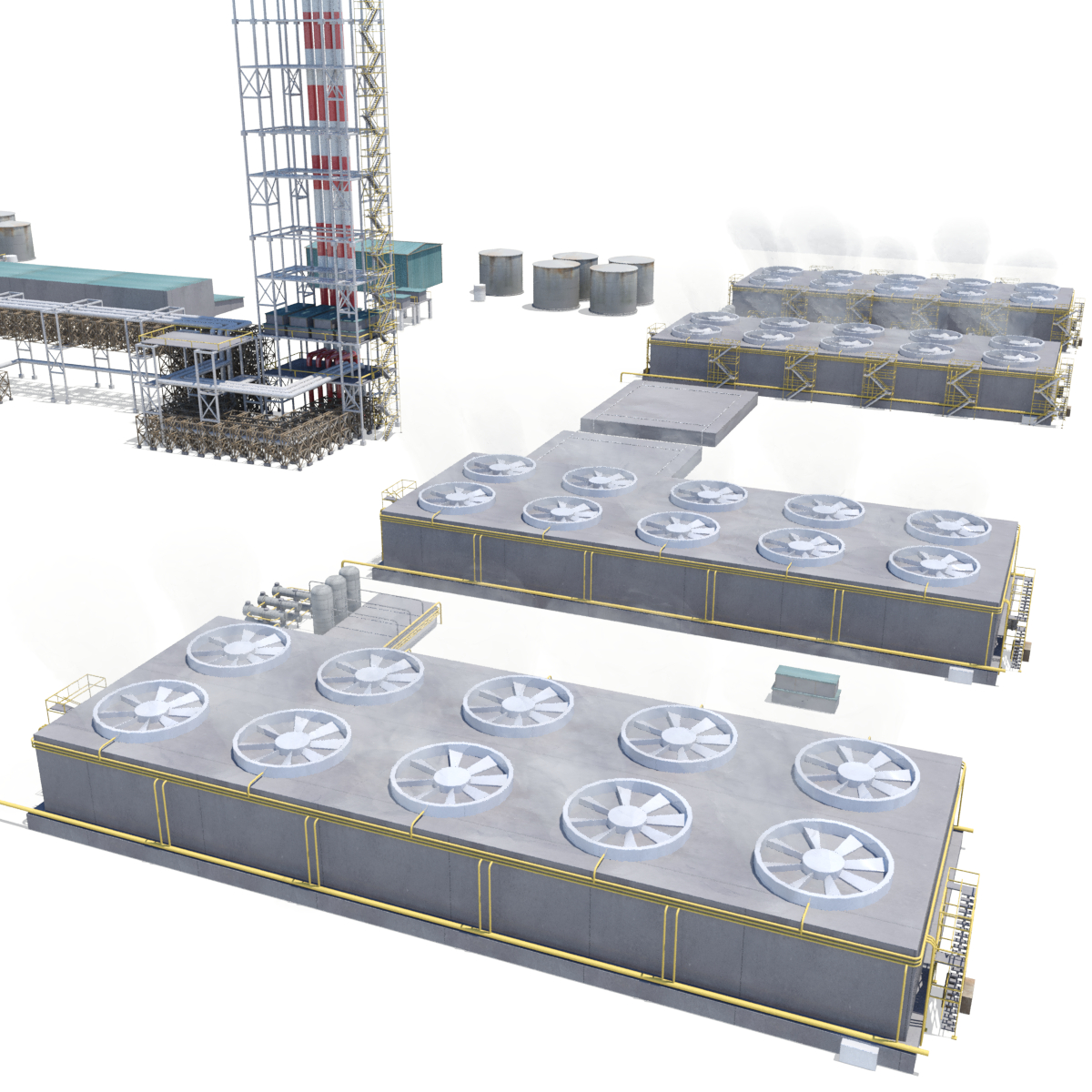 3D industrial natural gas plant - TurboSquid 1152115