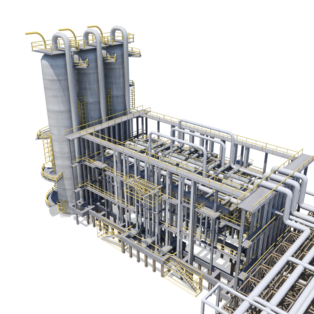 3D industrial natural gas plant - TurboSquid 1152115