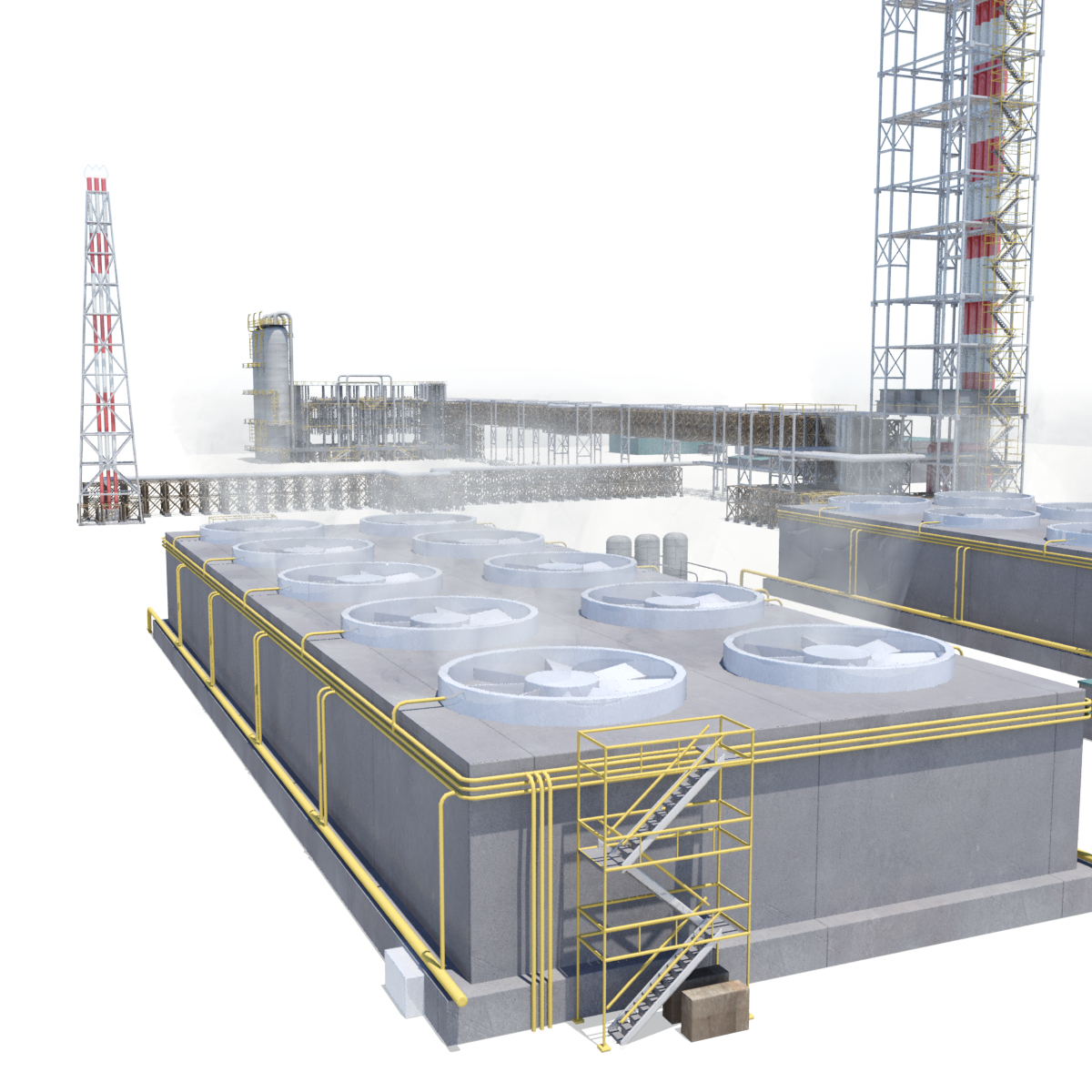 3D industrial natural gas plant - TurboSquid 1152115