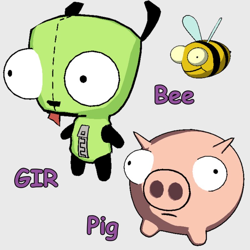 Invader zim gir pig model TurboSquid 1152188
